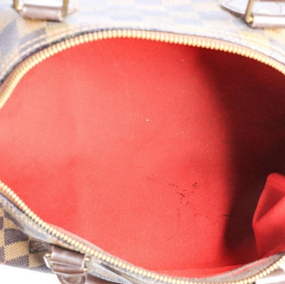 LOUIS VUITTON Speedy 30 Damier Ebene Satchel Bag Brown COA, Lock & Key - Picture 8 of 16